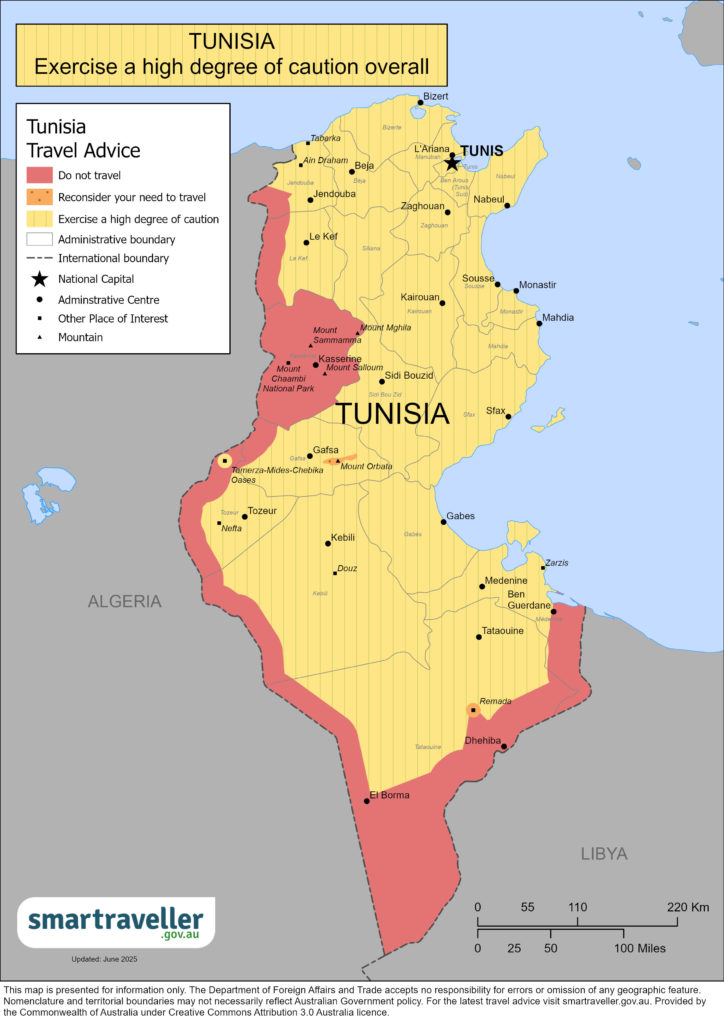 Tunisia state of emergency Smarttraveller.com.au